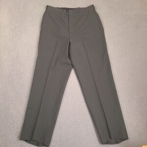 Vintage 1986 Military Trousers Mens 34 Polyester Wool Serge AG 344 Class 6 Green